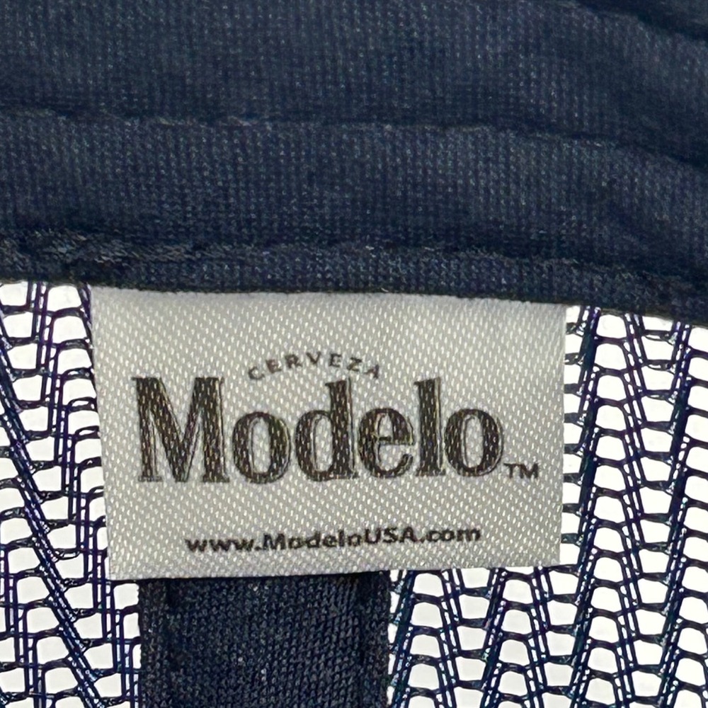 Modelo Cerveza Brown Corduroy Navy Mesh Rope Trucker Hat Snapback Cap New - Picture 8 of 9